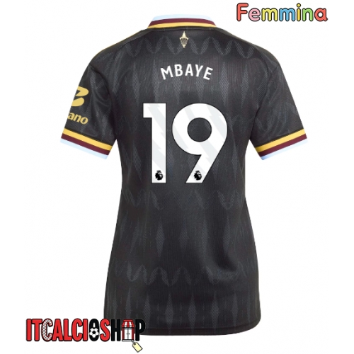 Aston Villa Ibrahim Mbaye #19 Seconda Maglia Femmina 2026-27 Manica Corta